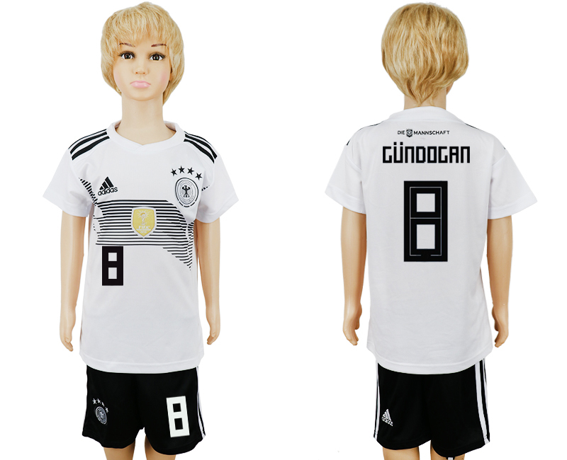 2018 maillot pour enfants GERMANY CHIRLDREN #8 GUNDOGAN